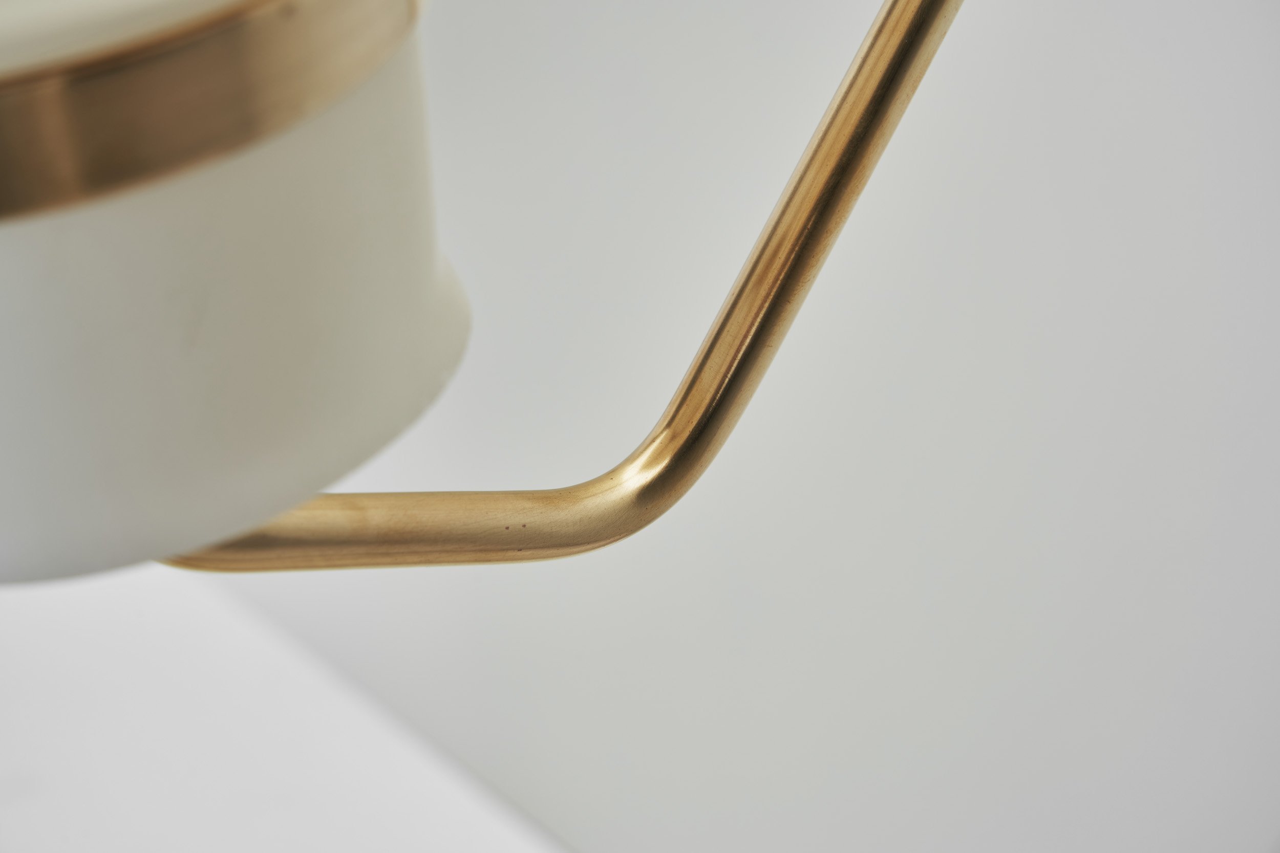 Large Opaline Glass and Brass Wall Lamps by Erik Gunnar Asplund
